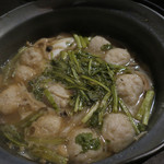 鶴の湯温泉 - 山の芋鍋完成