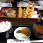 Shiyokuji Dokoro Miura - 牛焼きエビフライ定食