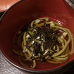 ひと椿 - 茶そば　出汁は飲まないで！