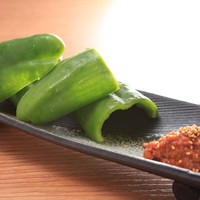パリパリピーマンの自家製海老味噌ディップ