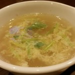 ON THE BAR - かき玉と豆腐のスープ。