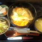 Kisaburou Noujou - 夕焼け卵のたまごとじ丼定食　800→500円