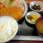 トンカツ 浅井 - 豚ロースカツ定食 (1,300円) 2016/06