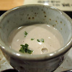 時の宿 すみれ - 白いんげん豆とマッシュルームのテールスープ