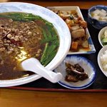 台湾料理福 - 辛子鳥炒め定食＋台湾ラーメン（大）