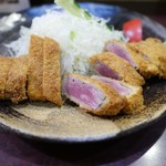 牛かつ おか田 - ロースかつ断面