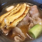 肉たっぷりのつけ汁