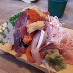 Hamayaki Kaisen Izakaya Daishousuisan - ぶっかけこぼれ盛り定食　1,300円