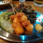 まるあん - うずらとウインナー串揚げ
