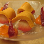 やなぎ澤 - 【再訪33】焼き林檎の京人参淡雪姜包み