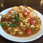 CoCo壱番屋 - チキンと夏野菜カレー（イカ・チーズトッピング 400ｇ）