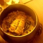 日本料理 晴山 - 炊き込みゴハンはハモ。生姜と山椒の香りが食欲を。。。