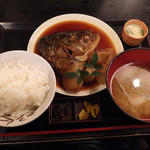 魚啓 - カンパチの頭の煮付け定食♪