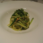 リストランテ カノフィーロ - 花咲蟹とキュウリのアーリオオーリオ　フェデリーニ