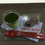 四季彩 鮨楽 - デザート 抹茶プリンと羊羹