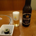 虎の門寿庵 - 大瓶ビール550円(税抜)