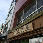 浅草大沢屋 - 看板 ヒト写るから上