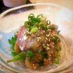 ゆたか - 鯵のなめろう　日本酒に合います！