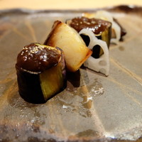 銀座ささ花 - 銀だらの西京焼きと茄子の田楽