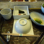 あかん鶴雅別荘　鄙の座 - 朝食の一部で