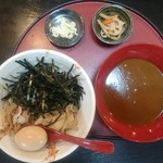 桜そば - カレー豚盛りそば