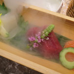 望楼NOGUCHI函館 - 津軽海峡産　鮪、上磯産　平目、津軽海峡産　時しらず