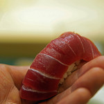 初音鮨 - 塩釜産、中トロの握り