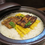 零 - とうもろこしの炊込みご飯 鰻の蒲焼乗せ