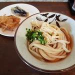 讃岐うどん河野 - 【2016/7】かけ（冷）350円＋天ぷら200円