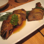 蕎麦 案山子 - 子持ち鮎煮浸し