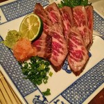 蔵の庄 - 日高見 牛たたき