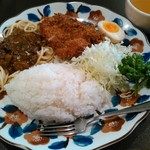 タマガワ - 本日のランチ
チキンカツとカレースパ