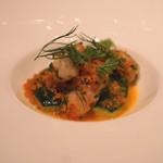 カンテサンス - 車えび、桜海老、空豆