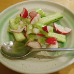 ジーテン - 胡瓜のラディッシュの和え物