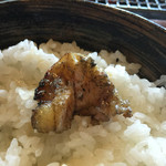 ろばたやき山ろく - ぼんじり焼きオンザライス♡