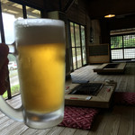 ろばたやき山ろく - ビールが進むわ〜