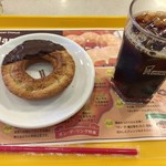 Mister Donut - チョコファッションとミスドのアイスコーヒー