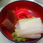 鯉とうなぎのまるます家 - 鰻重のお新香