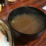 馬場南海 - 味噌汁は赤出汁の溶き卵、柚子片