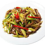 Stir-fried beef and asparagus
