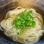 釜揚うどん一紀 - ひやかけうどん＋刻みねぎ