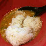 麺処いのこ - 〆はライスでおじやに