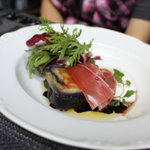 無彩庵　池田 - ビベラードノテリーヌとバイヨンヌ産生ハムサラダ 温度玉子（低温調理）添え