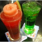 MK RESTAURANT - 2013/8スイカジュースとメロンソーダ