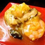 めだかタンタン - エビ玉きのこあんかけ。このつや！（一眼レフで撮影）【2015年7月4日撮影分】