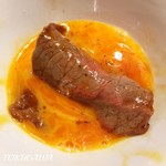 焼肉 ジャンボ - 2016 ロースを卵につけた状態