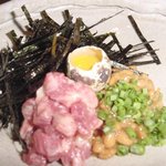 ごえん家 ふく来たる - さくら納豆と言って馬肉と納豆これも美味しい逸品