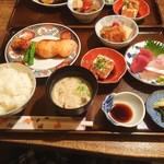 Marufuku - 鮭の西京焼き定食+刺身