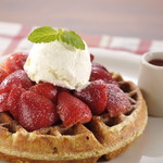 strawberry waffle