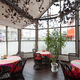 Stylish terrace seating where you can enjoy your meal elegantly